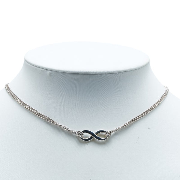 ティファニー インフィニティ ネックレス ダブルチェーン SV925 シルバー レディース TIFFANY&Co. 【中古】