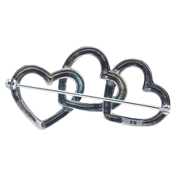 ティファニー トリプル オープンハート ブローチ スターリングシルバー レディース TIFFANY&Co. 【中古】