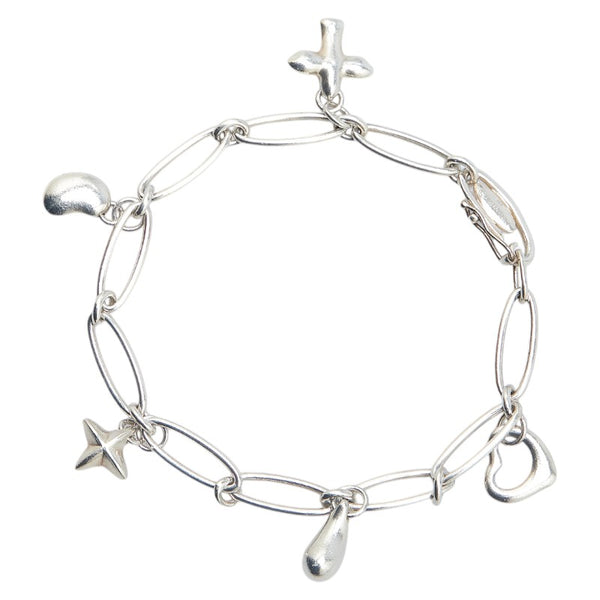ティファニー 5チャーム ブレスレット SV925 シルバー レディース TIFFANY&Co. 【中古】