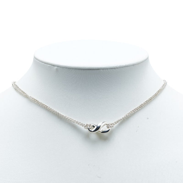 ティファニー フィギュアエイト ネックレス ダブルチェーン SV925 シルバー レディース TIFFANY&Co. 【中古】