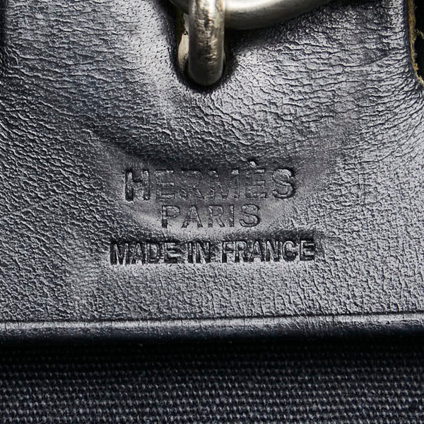 エルメス エールバッグPM ハンドバッグ リュック 2WAY ブラック キャンバス レザー レディース HERMES 【中古】