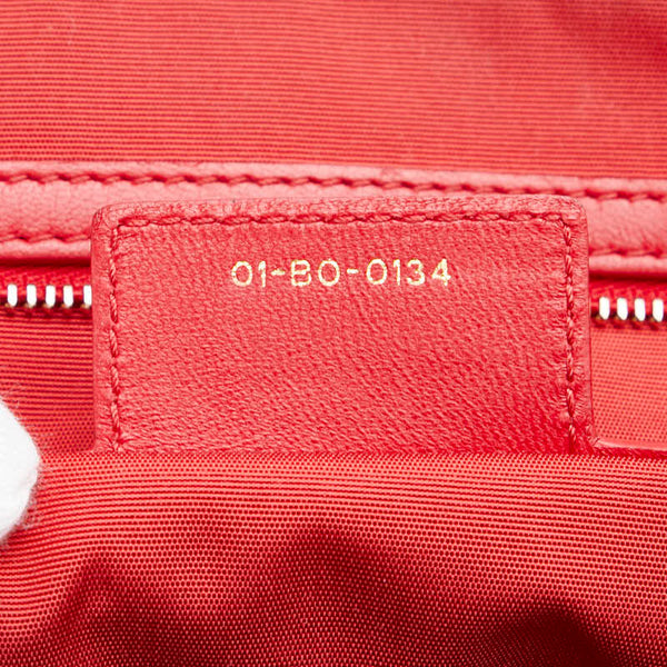 ディオール カナージュ レディディオール ハンドバッグ ショルダーバッグ レッド ラムスキン レディース Dior 【中古】
