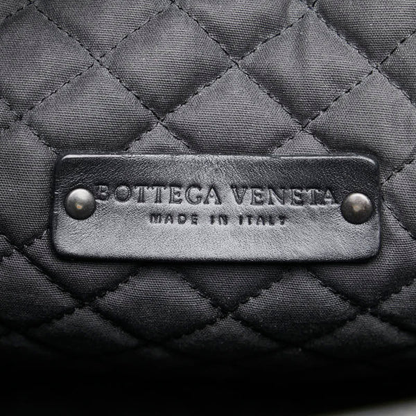 ボッテガヴェネタ イントレチャート ハンドバッグ ショルダーバッグ 2WAY ブラック レザー レディース BOTTEGAVENETA 【中古】