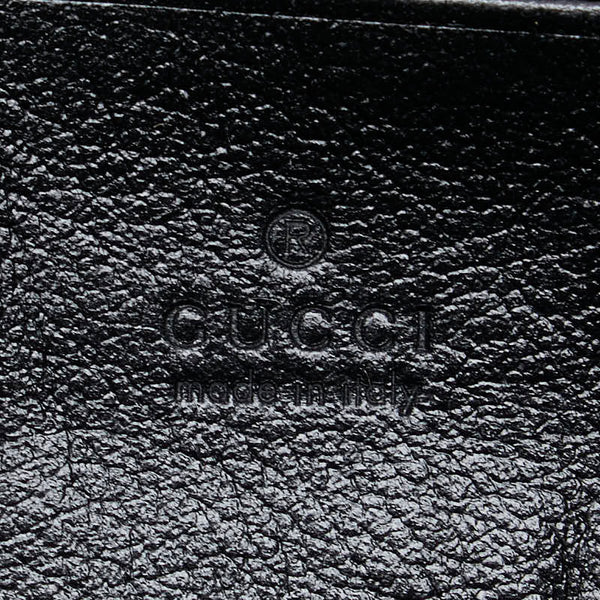 グッチ GGマーモント  チェーン ショルダーバッグ 573807 ブラック レッド レザー レディース GUCCI 【中古】