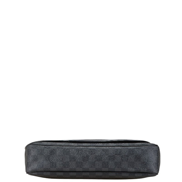 ルイ ヴィトン ダミエグラフィット ダニエルMM 斜め掛け ショルダーバッグ N58029 ブラック PVC レザー レディース LOUIS VUITTON 【中古】