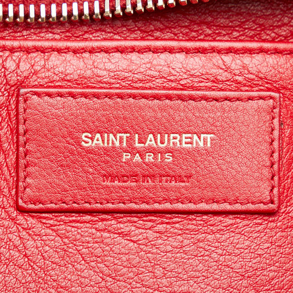 サンローラン Yライン プチカバス ハンドバッグ ショルダーバッグ 2WAY 311210 レッド レザー レディース SAINT LAURENT 【中古】