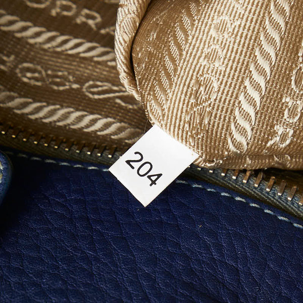 プラダ トートバッグ ショルダーバッグ 2WAY ブルー レザー レディース PRADA 【中古】