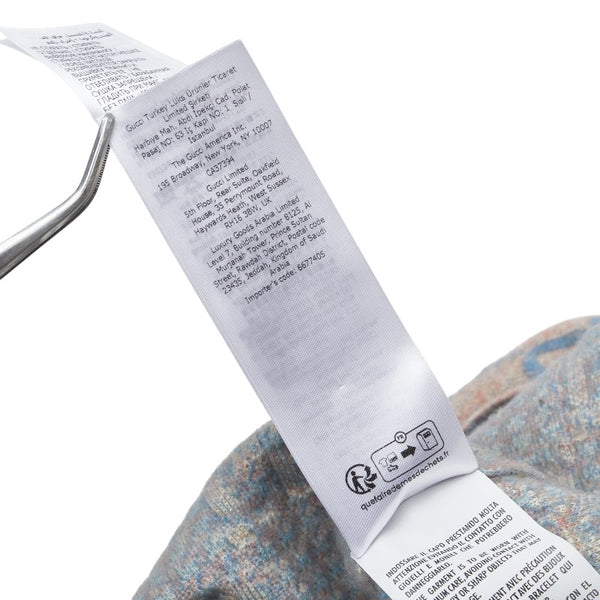 グッチ GG パール ニットワンピース 半袖 サイズ：XS ピンク ブルー ベージュ ウール ナイロン ヤク レディース GUCCI 【中古】