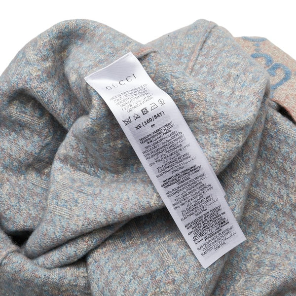 グッチ GG パール ニットワンピース 半袖 サイズ：XS ピンク ブルー ベージュ ウール ナイロン ヤク レディース GUCCI 【中古】