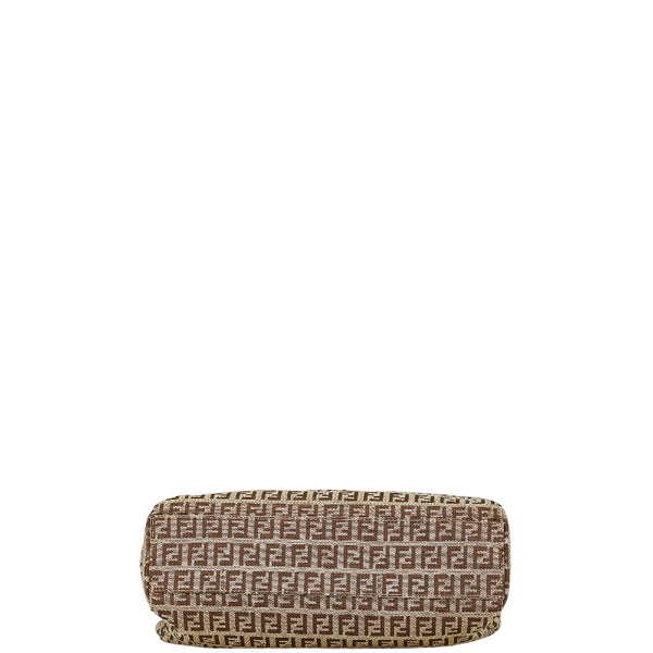 フェンディ ズッキーノ ハンドバッグ 8BH132 ブラウン キャンバス レザー レディース FENDI 【中古】