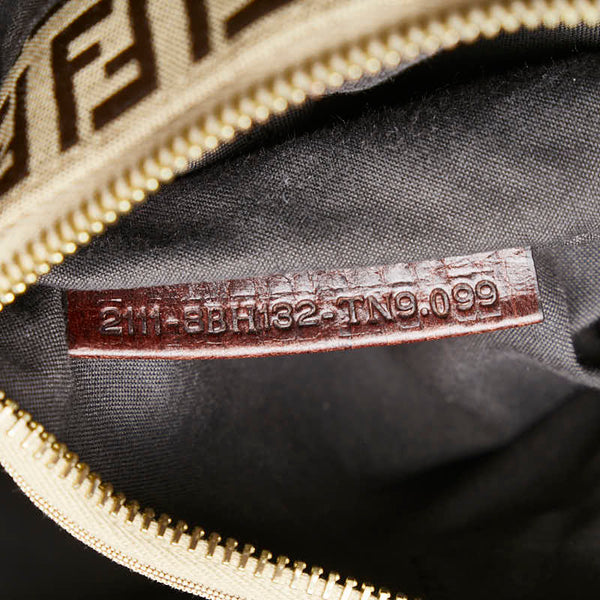 フェンディ ズッキーノ ハンドバッグ 8BH132 ブラウン キャンバス レザー レディース FENDI 【中古】
