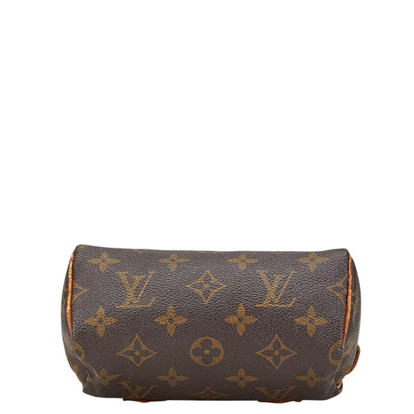 ルイ ヴィトン モノグラム ミニ スピーディ ハンドバッグ M41534 ブラウン PVC レザー レディース LOUIS VUITTON 【中古】