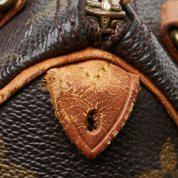 ルイ ヴィトン モノグラム ミニ スピーディ ハンドバッグ M41534 ブラウン PVC レザー レディース LOUIS VUITTON 【中古】
