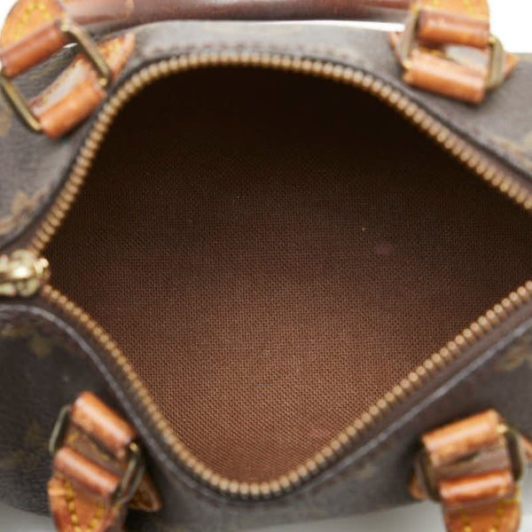 ルイ ヴィトン モノグラム ミニ スピーディ ハンドバッグ M41534 ブラウン PVC レザー レディース LOUIS VUITTON 【中古】