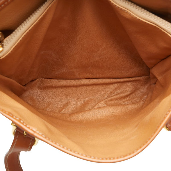セリーヌ マカダム トートバッグ ハンドバッグ ブラウン PVC レザー レディース CELINE 【中古】