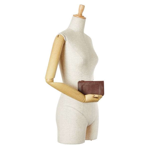 エルメス ドゴン付属 コインケース ポーチ ブラウン レザー レディース HERMES 【中古】