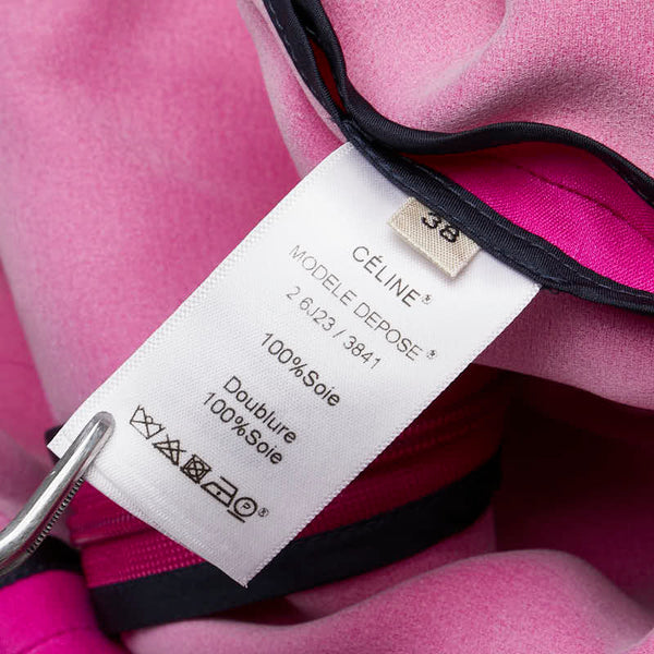 セリーヌ ワンピース 長袖 サイズ：38 パープル ピンク シルク レディース CELINE 【中古】