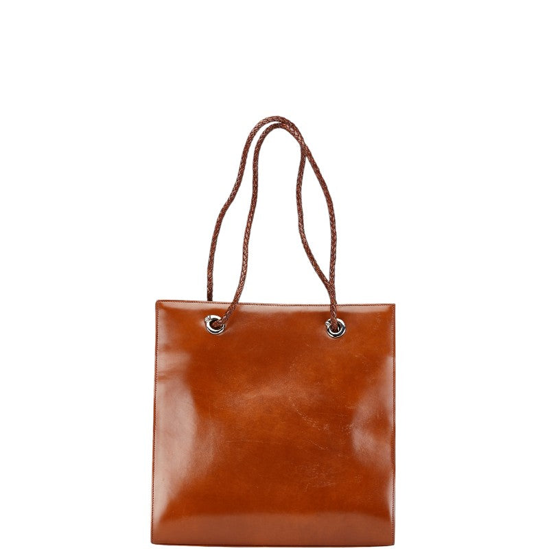 カルティエ パンテール ハンドバッグ トートバッグ ブラウン レザー レディース CARTIER 【中古】