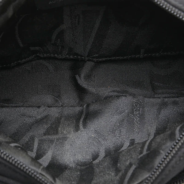 サルヴァトーレフェラガモ ショルダーバッグ ブラック キャンバス レディース Salvatore Ferragamo 【中古】