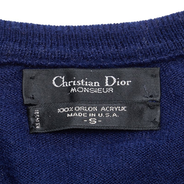 ディオール ニット セーター Vネック サイズ：S ネイビー アクリル レディース Dior 【中古】