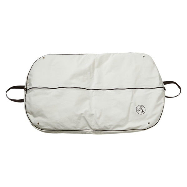 エルメス ロゴ ガーメントケース スーツカバー アイボリー ブラウン キャンバス レディース HERMES 【中古】