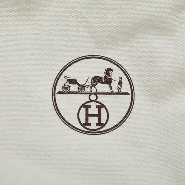 エルメス ロゴ ガーメントケース スーツカバー アイボリー ブラウン キャンバス レディース HERMES 【中古】