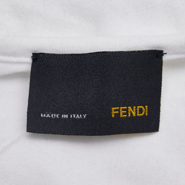 フェンディ Tシャツ サイズ:38 ホワイト マルチカラー コットン ポリウレタン レディース FENDI 【中古】