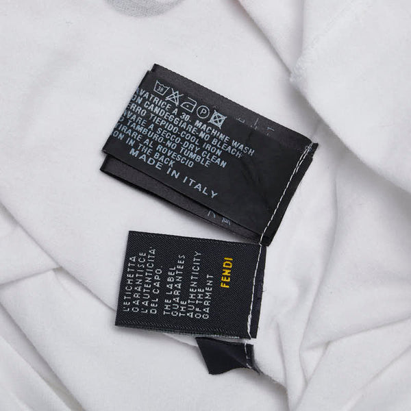 フェンディ Tシャツ サイズ:38 ホワイト マルチカラー コットン ポリウレタン レディース FENDI 【中古】
