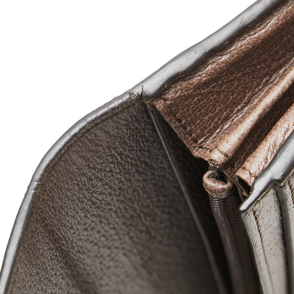 グッチ GGスプリーム オフィディア コンチネンタルウォレット 長財布 523153 ベージュ ブラウン PVC レザー レディース GUCCI 【中古】