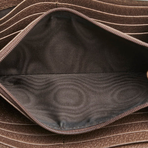 グッチ GGスプリーム オフィディア コンチネンタルウォレット 長財布 523153 ベージュ ブラウン PVC レザー レディース GUCCI 【中古】