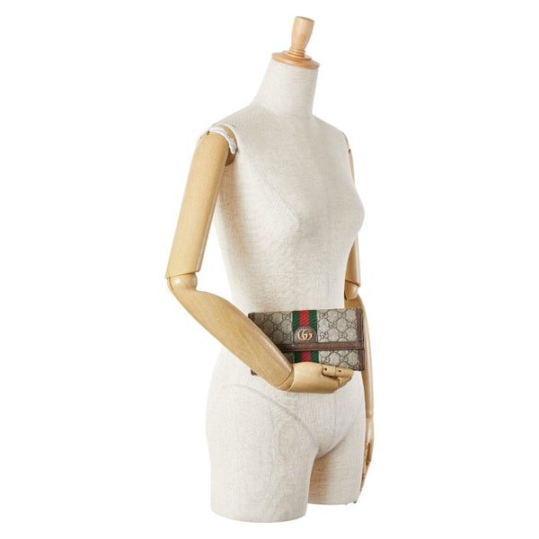 グッチ GGスプリーム オフィディア コンチネンタルウォレット 長財布 523153 ベージュ ブラウン PVC レザー レディース GUCCI 【中古】