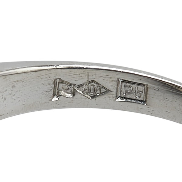 Pt900 プラチナ アメジスト4.75ct ダイヤ リング 指輪 レディース 14.5号 【中古】