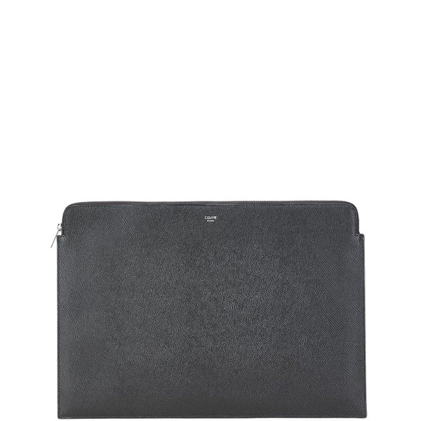 セリーヌ クラッチバッグ ドキュメント ホルダー ブラック レザー レディース CELINE 【中古】