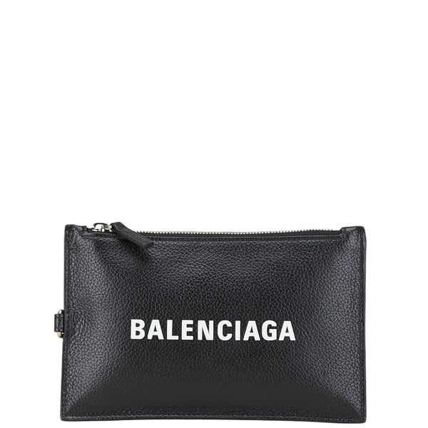バレンシアガ キャッシュ マルチケース ポーチ 616015 ブラック レザー メンズ BALENCIAGA 【中古】