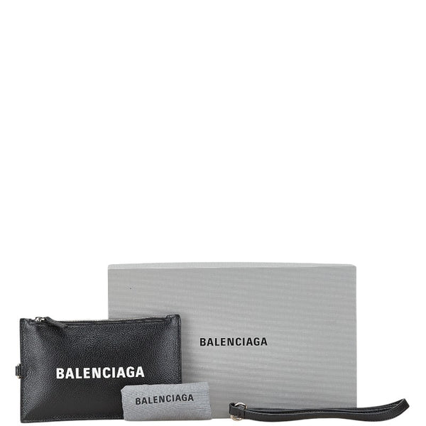 バレンシアガ キャッシュ マルチケース ポーチ 616015 ブラック レザー メンズ BALENCIAGA 【中古】