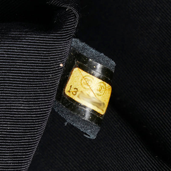 シャネル キルティング 斜め掛け ショルダーバッグ ブラック ツイード レザー レディース CHANEL 【中古】