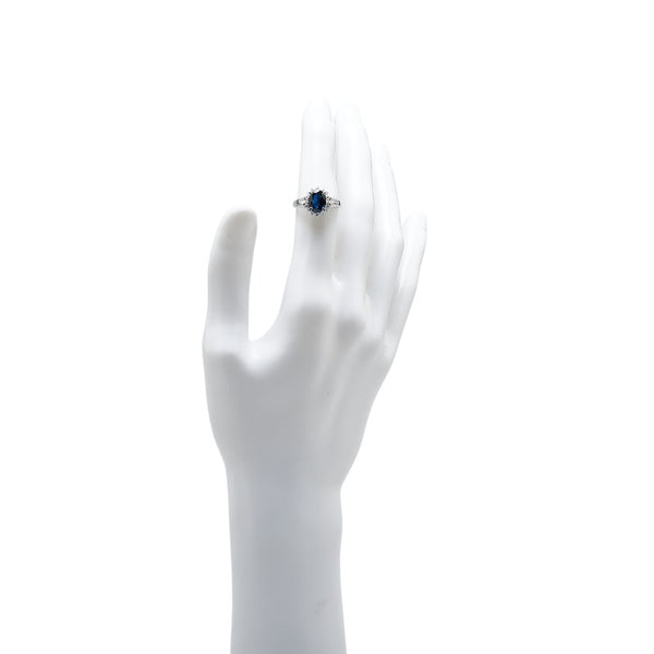Pt900 プラチナ サファイア1.89ct ダイヤ0.31ct リング 指輪 レディース 13号 【中古】