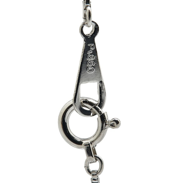 ノーブランド Pt900 プラチナ Pt850 プラチナ サファイア1.04ct ダイヤ0.30ct ペンダントネックレス レディース no brand 【中古】