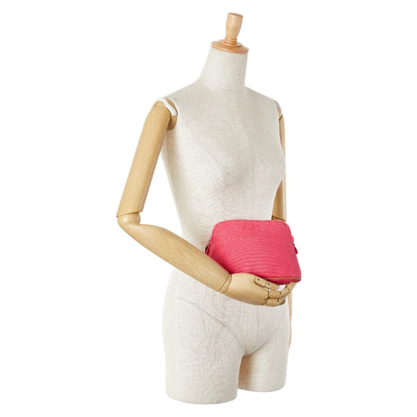 エルメス ボリード20 ポーチ ピンク キャンバス レディース HERMES 【中古】