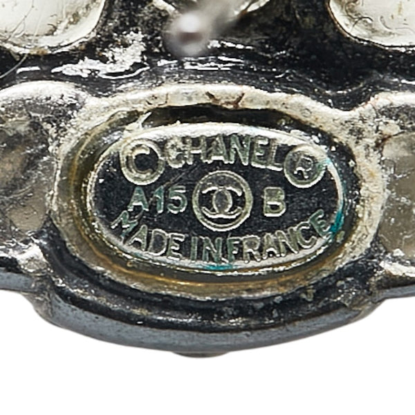 シャネル ココマーク ラインストーン スタッド ピアス シルバー メタル レディース CHANEL 【中古】