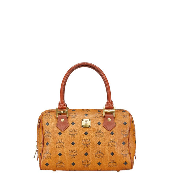 エム シー エム ヴィセトス ハンドバッグ ブラウン PVC レザー レディース MCM 【中古】