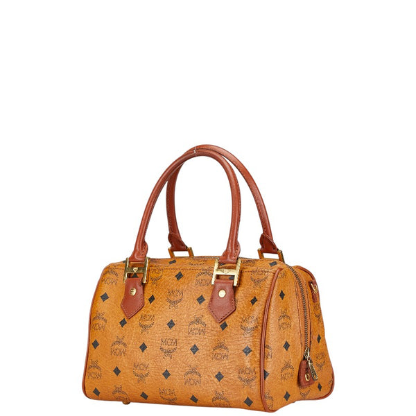 エム シー エム ヴィセトス ハンドバッグ ブラウン PVC レザー レディース MCM 【中古】