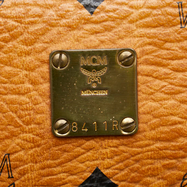 エム シー エム ヴィセトス ハンドバッグ ブラウン PVC レザー レディース MCM 【中古】