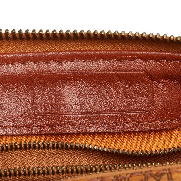 エム シー エム ヴィセトス ハンドバッグ ブラウン PVC レザー レディース MCM 【中古】