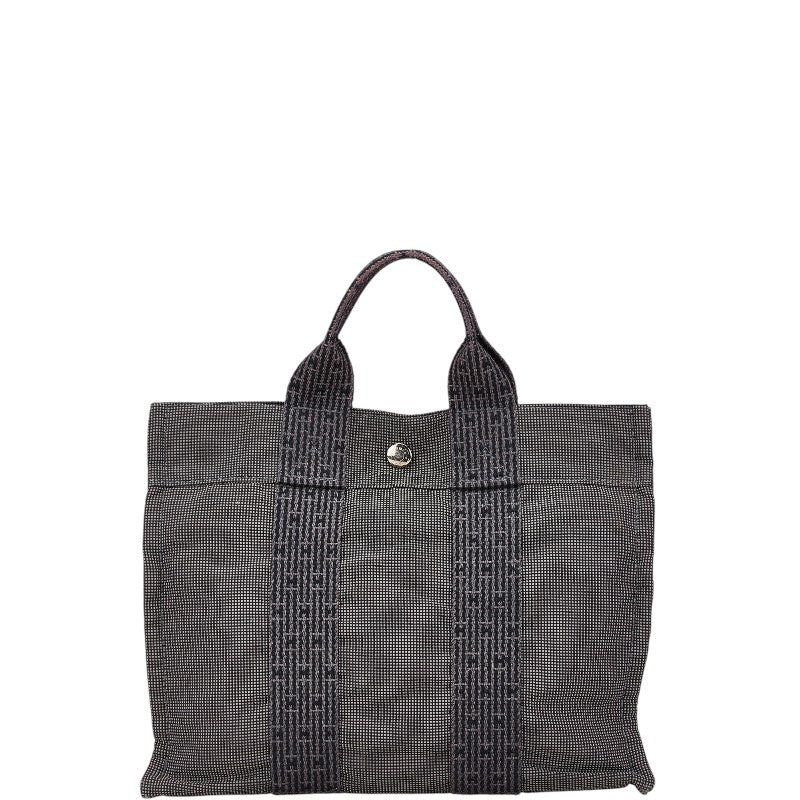 エルメス フールトゥPM ハンドバッグ トートバッグ グレー キャンバス レディース HERMES 【中古】