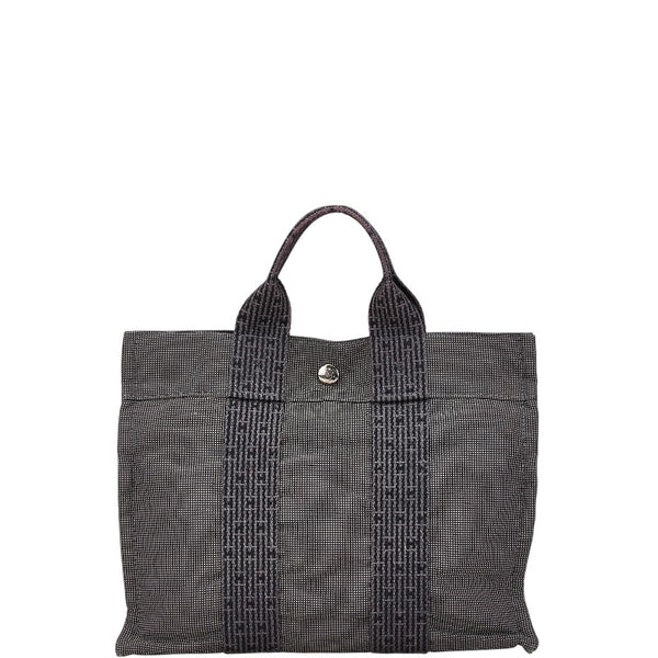 エルメス フールトゥPM ハンドバッグ トートバッグ グレー キャンバス レディース HERMES 【中古】