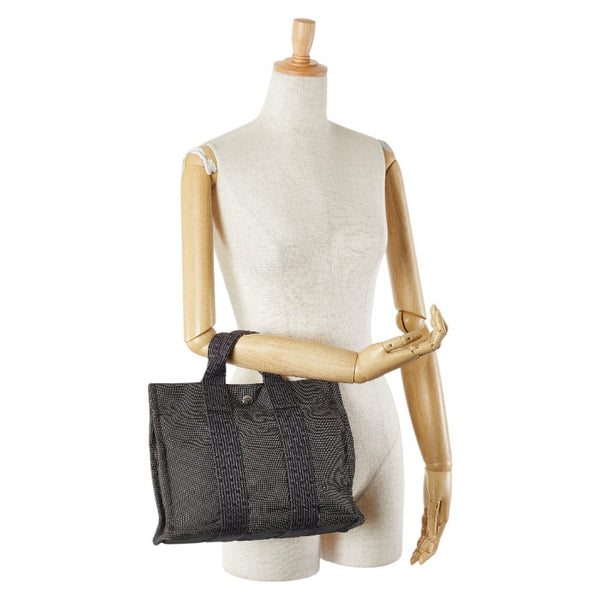 エルメス フールトゥPM ハンドバッグ トートバッグ グレー キャンバス レディース HERMES 【中古】