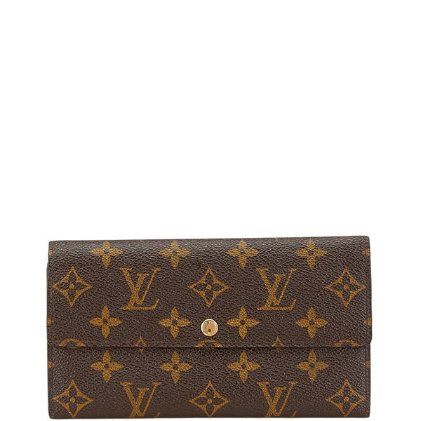 ルイ ヴィトン モノグラム ポルトフォイユ サラ 長財布 M61734 ブラウン PVC レザー レディース LOUIS VUITTON 【中古】