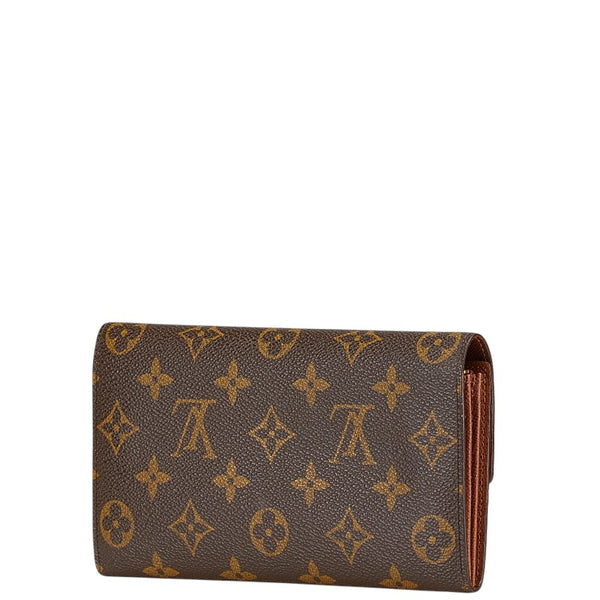 ルイ ヴィトン モノグラム ポルトフォイユ サラ 長財布 M61734 ブラウン PVC レザー レディース LOUIS VUITTON 【中古】