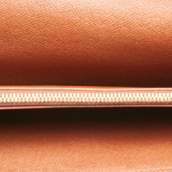 ルイ ヴィトン モノグラム ポルトフォイユ サラ 長財布 M61734 ブラウン PVC レザー レディース LOUIS VUITTON 【中古】